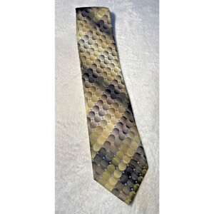 Van Heusen Stain Resistant 100% Silk Tie Hand Made Geometric Print